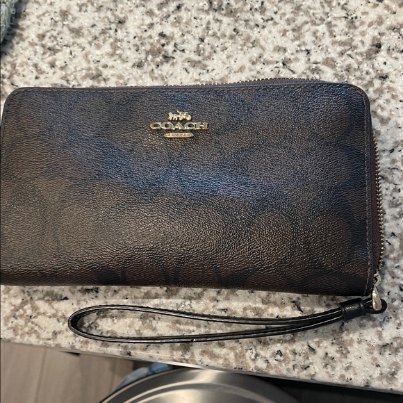 Coach Other - Coach Dark Brown Leather Wristlet